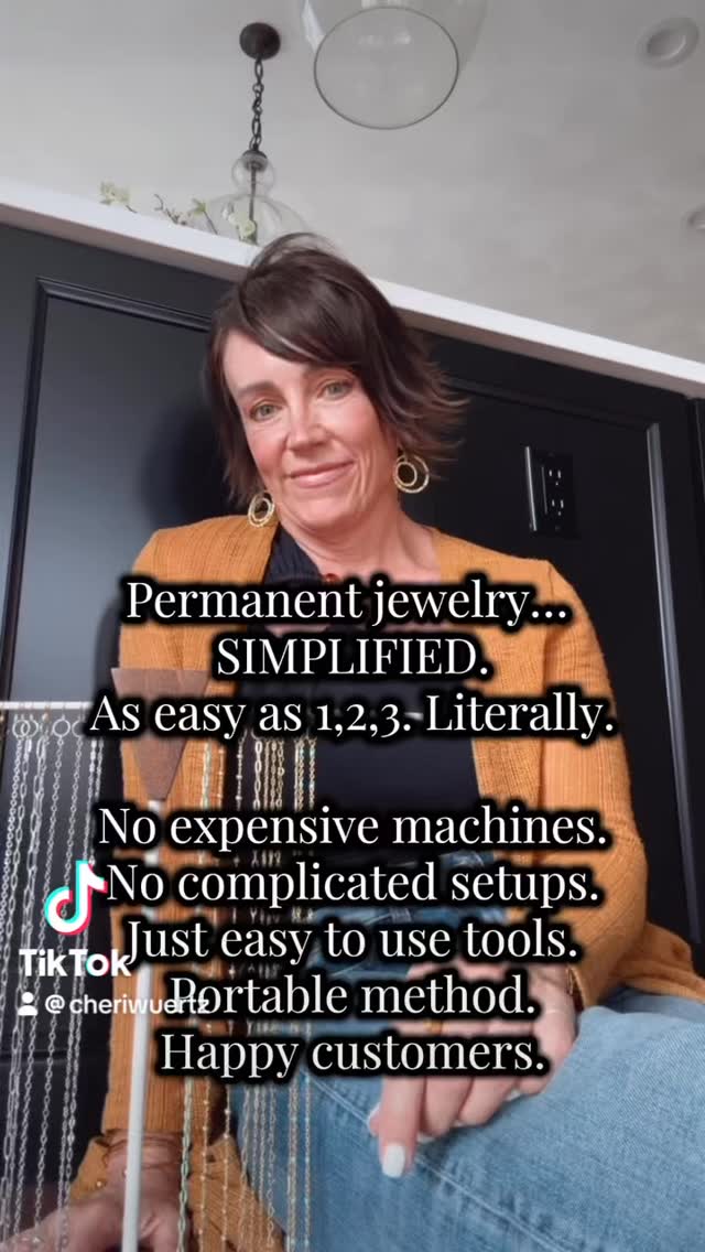Permanent jewelry simplified. ✨

No expensive machines. No complicated set ups. Just easy to use tools, free training, and ongoing support. Partner with our brand. Book your calendar. Make money. Permanent jewelry made simple. 🙌🏻

Comment INFO and I’ll send you all the details !